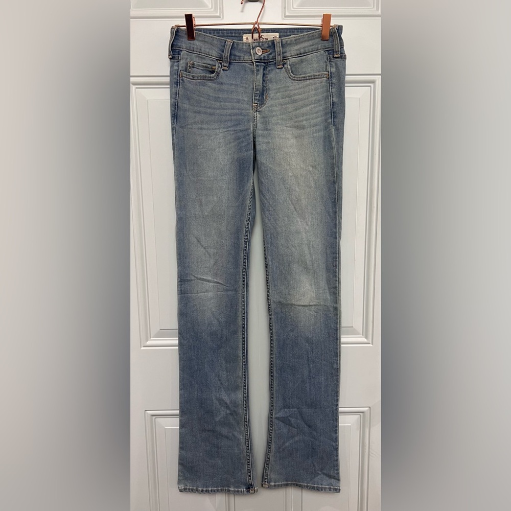 Hollister Low Rise Bootcut Jeans Womens W27 L34 Light Wash Y2K Retro